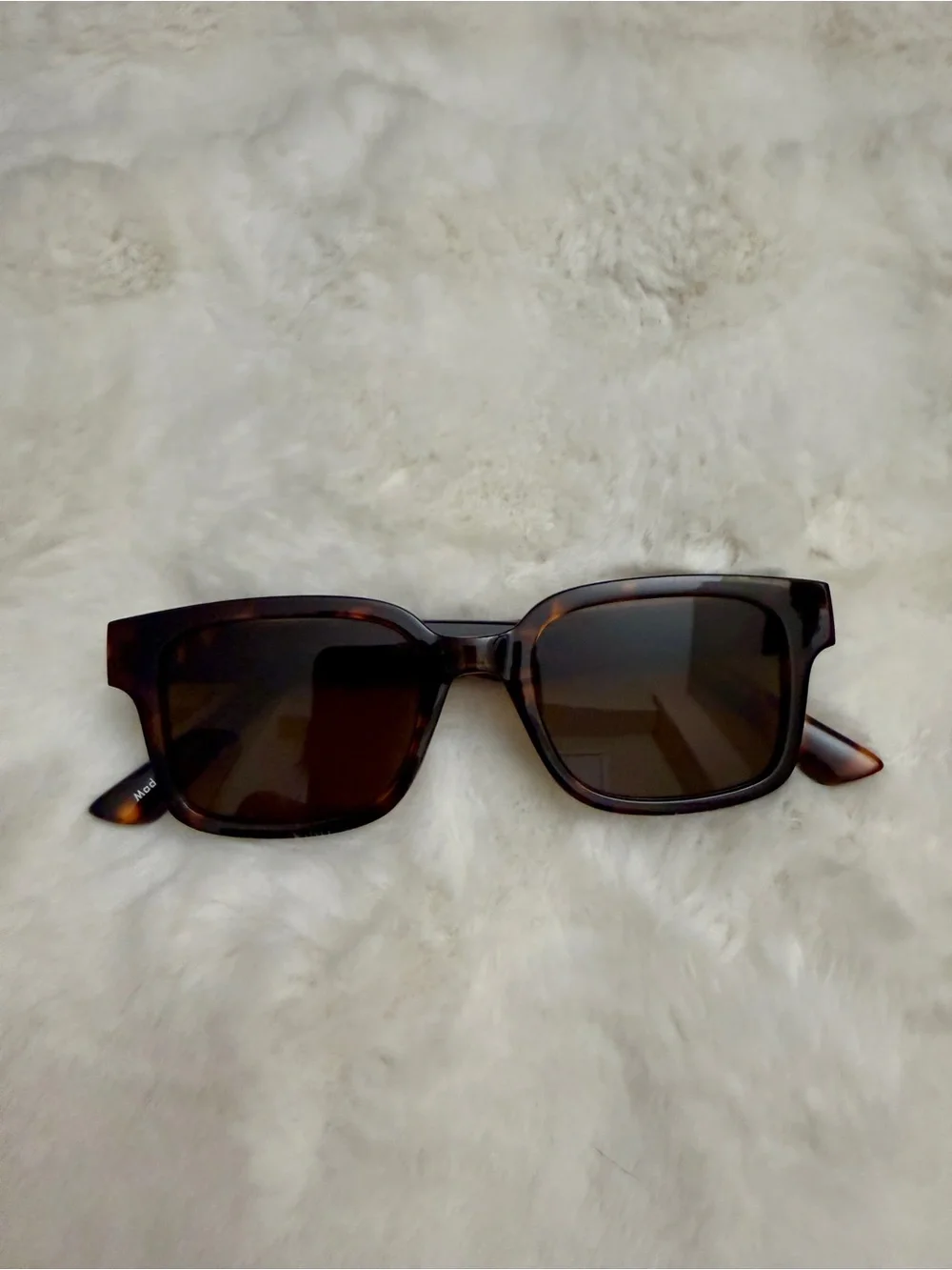 Tortoiseshell Square Sunglasses with Brown Lenses